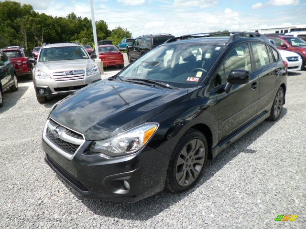 2012 Impreza 2.0i Sport Premium 5 Door - Obsidian Black Pearl / Black photo #3