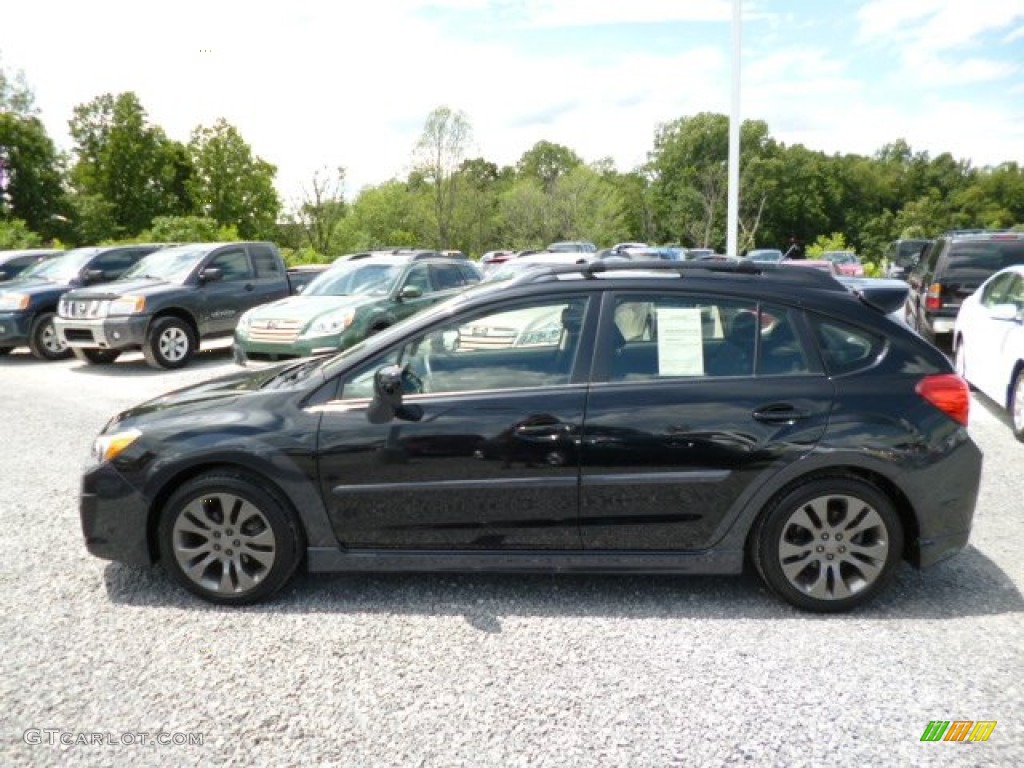 2012 Impreza 2.0i Sport Premium 5 Door - Obsidian Black Pearl / Black photo #8