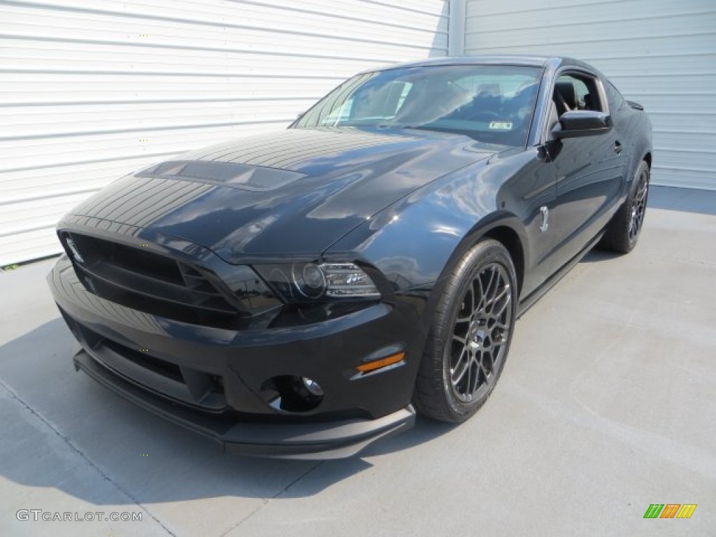 Black 2014 Ford Mustang Shelby GT500 SVT Performance Package Coupe Exterior Photo #83152688
