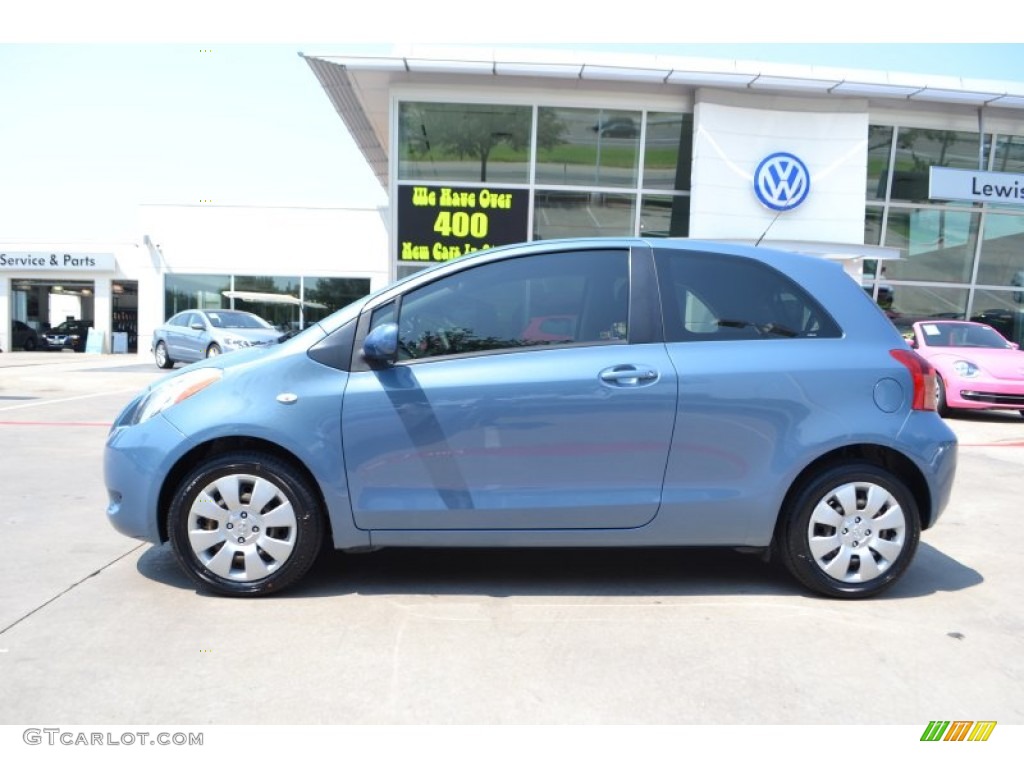 2007 Yaris 3 Door Liftback - Bayou Blue Metallic / Dark Charcoal photo #2