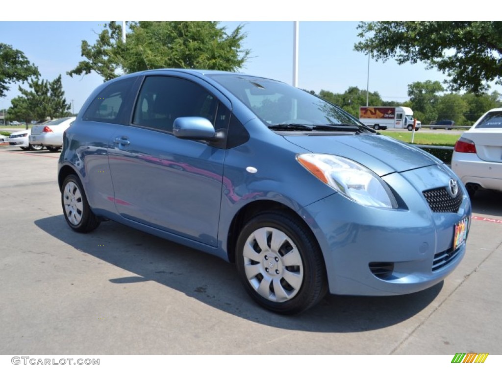 2007 Yaris 3 Door Liftback - Bayou Blue Metallic / Dark Charcoal photo #7