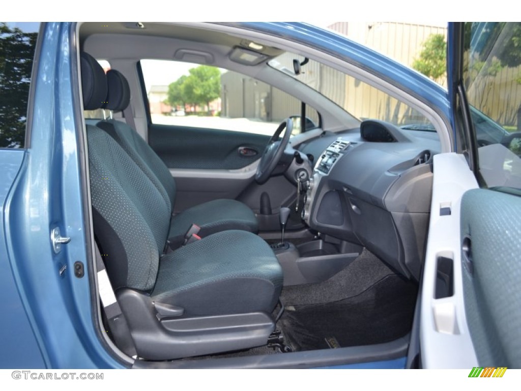 2007 Yaris 3 Door Liftback - Bayou Blue Metallic / Dark Charcoal photo #10