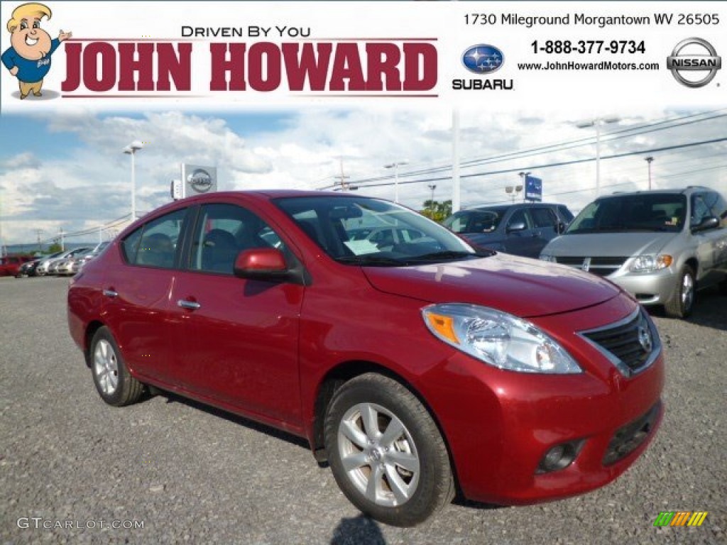 2013 Versa 1.6 SL Sedan - Red Brick / Charcoal photo #1