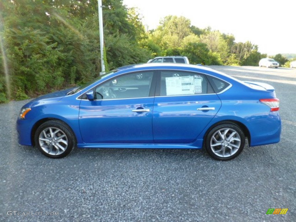 2013 Sentra SR - Metallic Blue / Charcoal photo #4