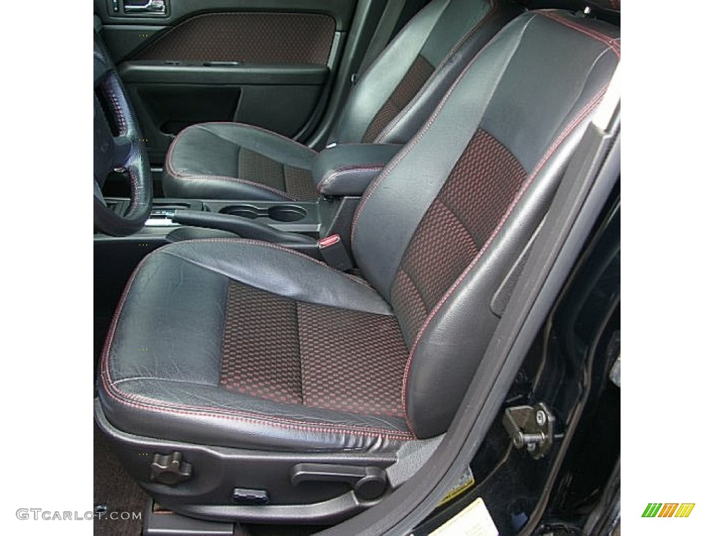 2008 Fusion SE - Black Ebony / Charcoal Black/Red photo #3