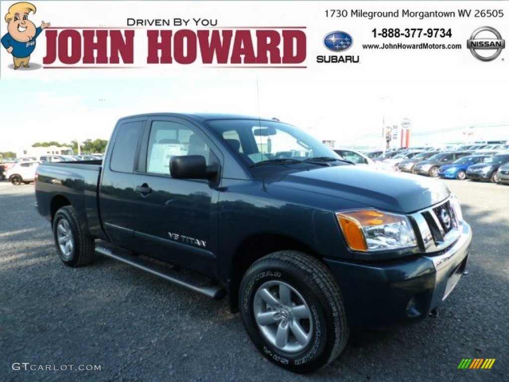 2013 Titan SV King Cab 4x4 - Graphite Blue / Charcoal photo #1