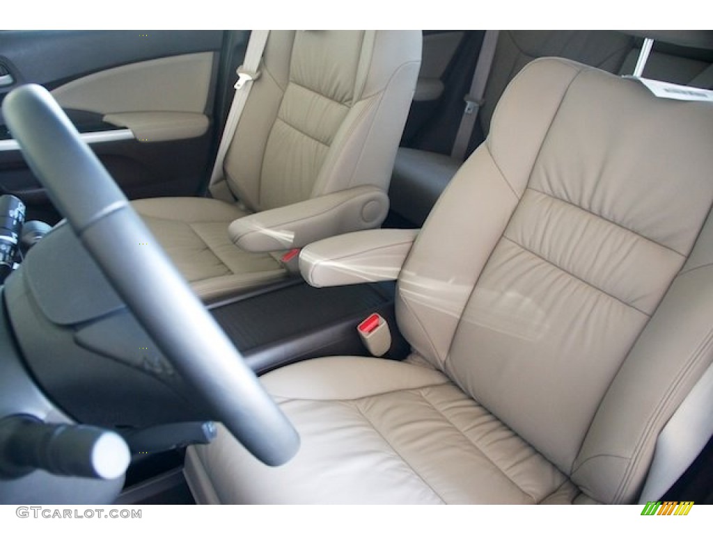 2013 CR-V EX-L - White Diamond Pearl / Beige photo #11