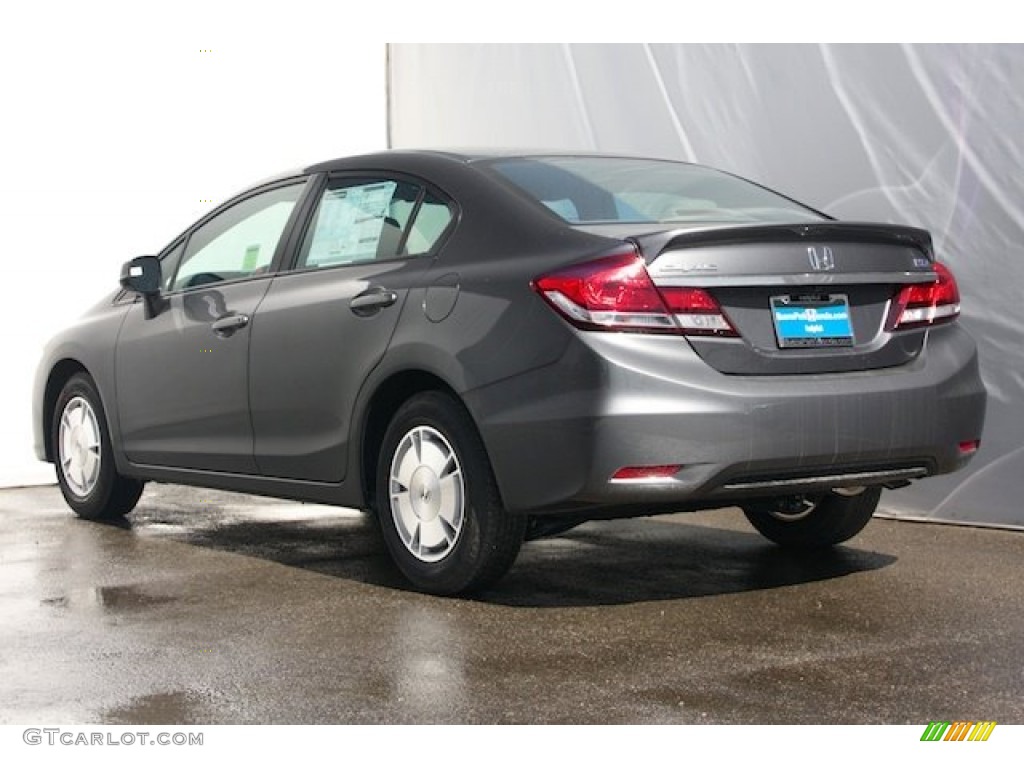 2013 Civic HF Sedan - Polished Metal Metallic / Gray photo #2