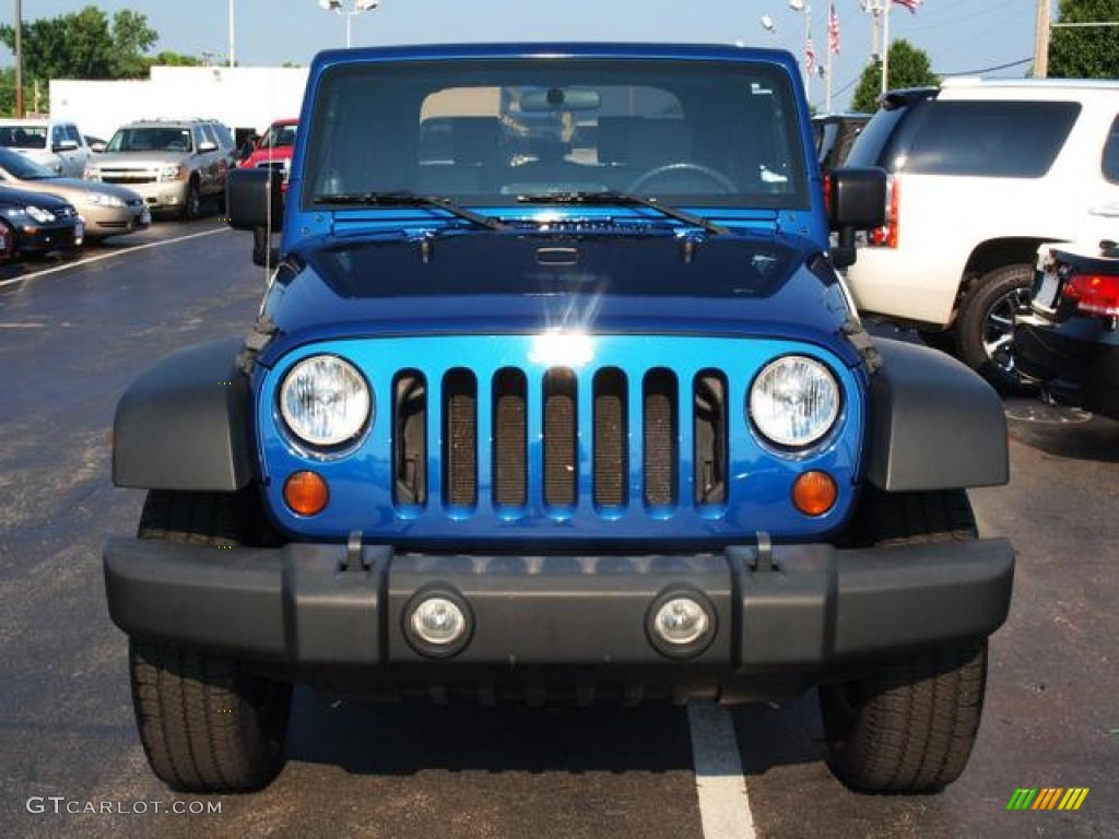 2009 Wrangler X 4x4 - Deep Water Blue Pearl Coat / Dark Slate Gray/Medium Slate Gray photo #8