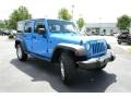 2012 Cosmos Blue Jeep Wrangler Unlimited Sport 4x4  photo #3