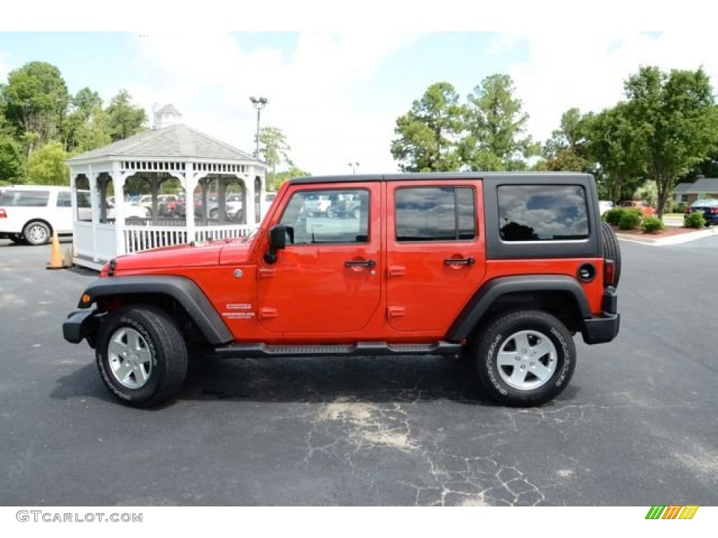 2012 Wrangler Unlimited Sport 4x4 - Flame Red / Black photo #8