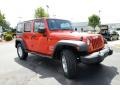 2012 Flame Red Jeep Wrangler Unlimited Sport 4x4  photo #11