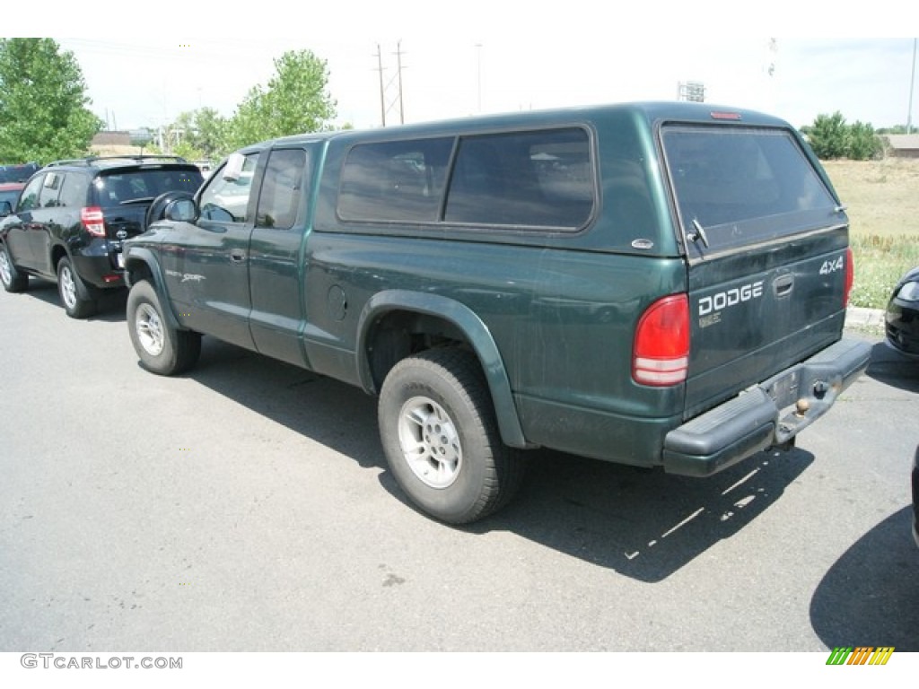 2000 Dakota Sport Extended Cab 4x4 - Forest Green Pearl / Mist Gray photo #3