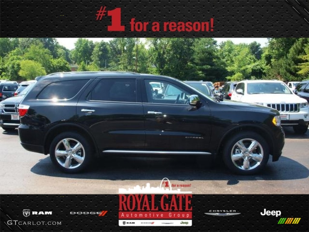 2013 Durango Citadel AWD - Brilliant Black Crystal Pearl / Black photo #1