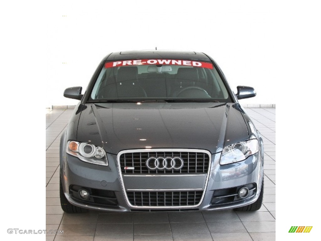 2008 A4 2.0T quattro Sedan - Dolphin Grey Metallic / Black photo #3