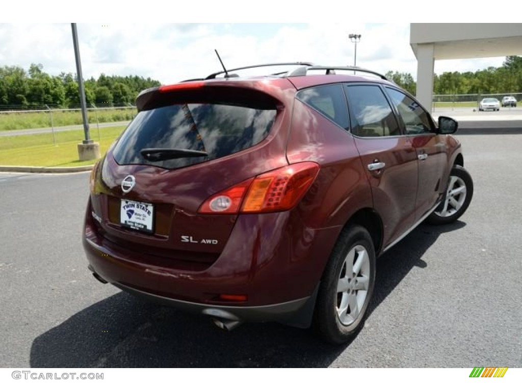 2009 Murano SL AWD - Merlot Metallic / Beige photo #5