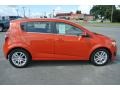 Inferno Orange Metallic 2012 Chevrolet Sonic LT Hatch Exterior