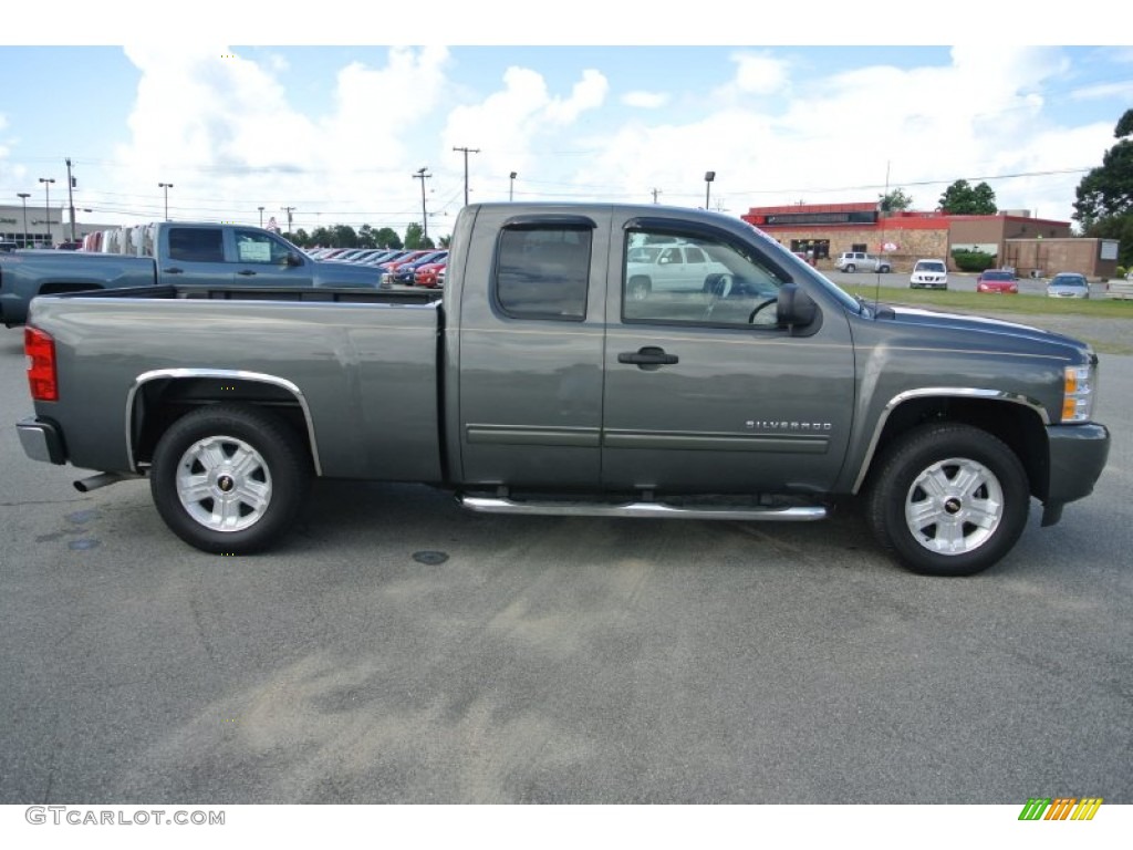 Steel Green Metallic 2011 Chevrolet Silverado 1500 LT Extended Cab Exterior Photo #83166007