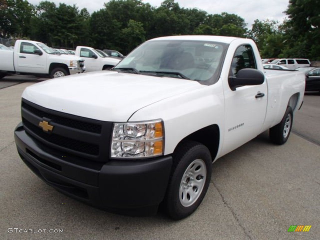 2013 Silverado 1500 Work Truck Regular Cab - Summit White / Dark Titanium photo #2