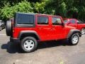 2013 Rock Lobster Red Jeep Wrangler Unlimited Sport 4x4  photo #3