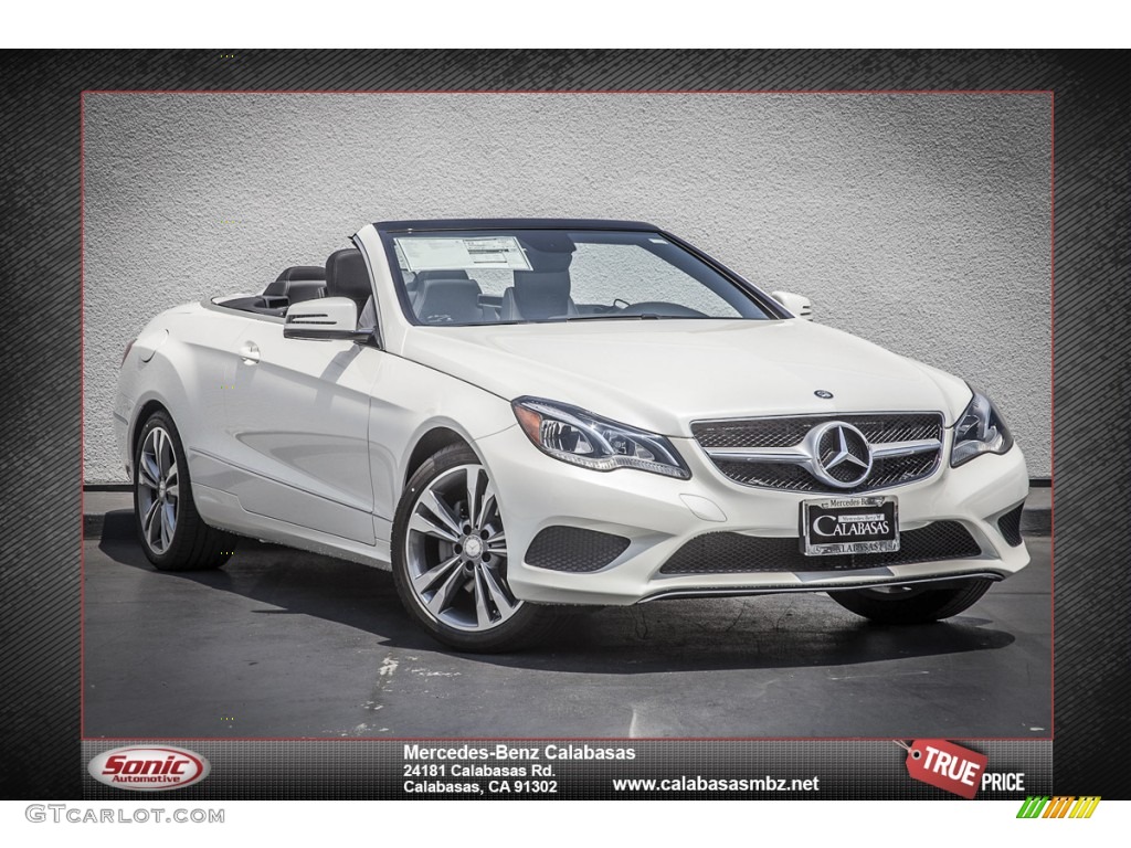 2014 E 350 Cabriolet - Diamond White Metallic / Black photo #1