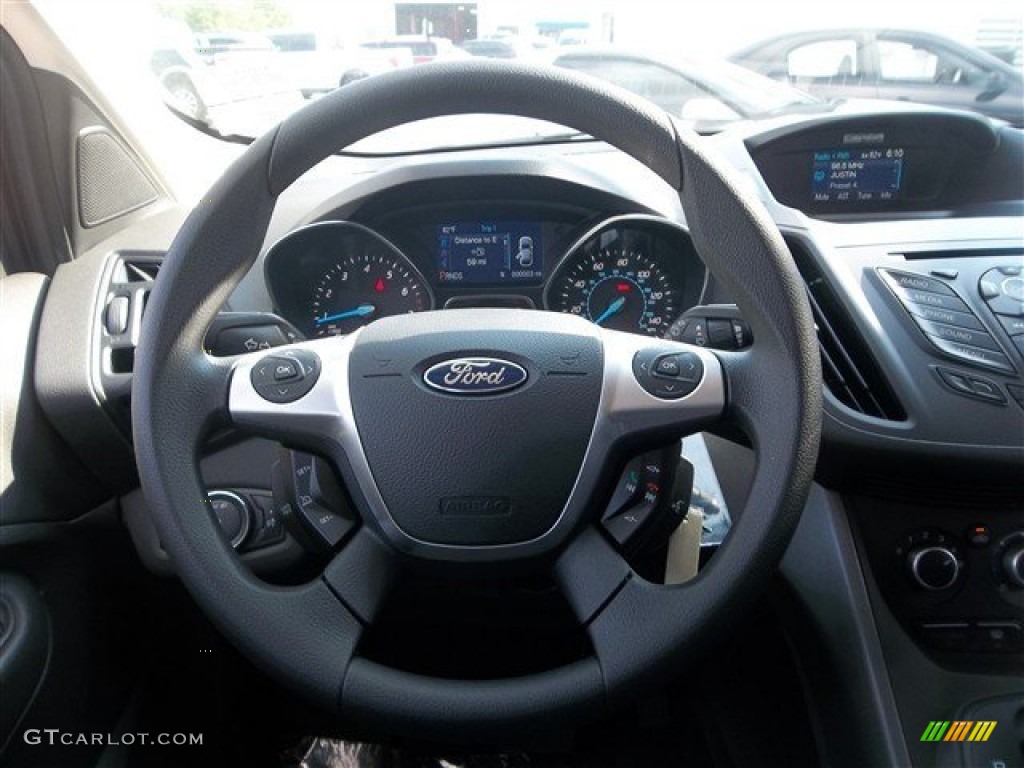 2014 Ford Escape S Charcoal Black Steering Wheel Photo #83168987