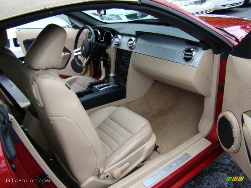 2006 Mustang GT Premium Convertible - Redfire Metallic / Light Parchment photo #11