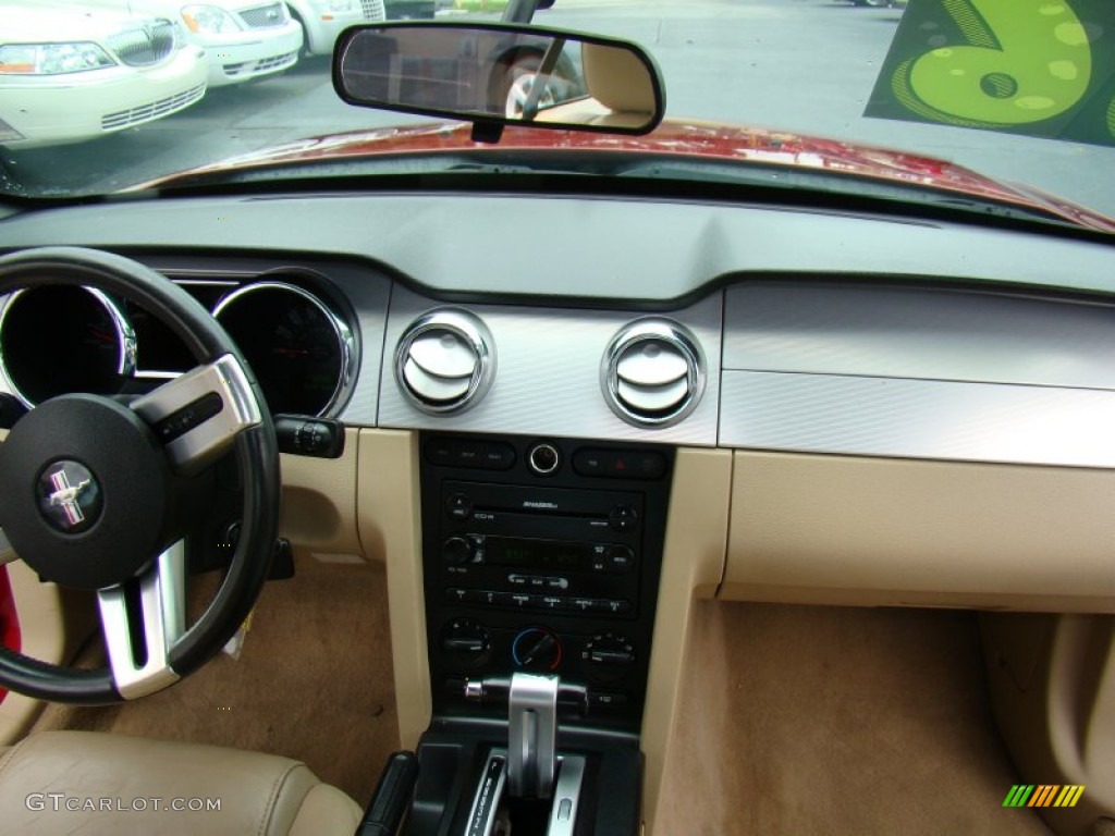 2006 Mustang GT Premium Convertible - Redfire Metallic / Light Parchment photo #13