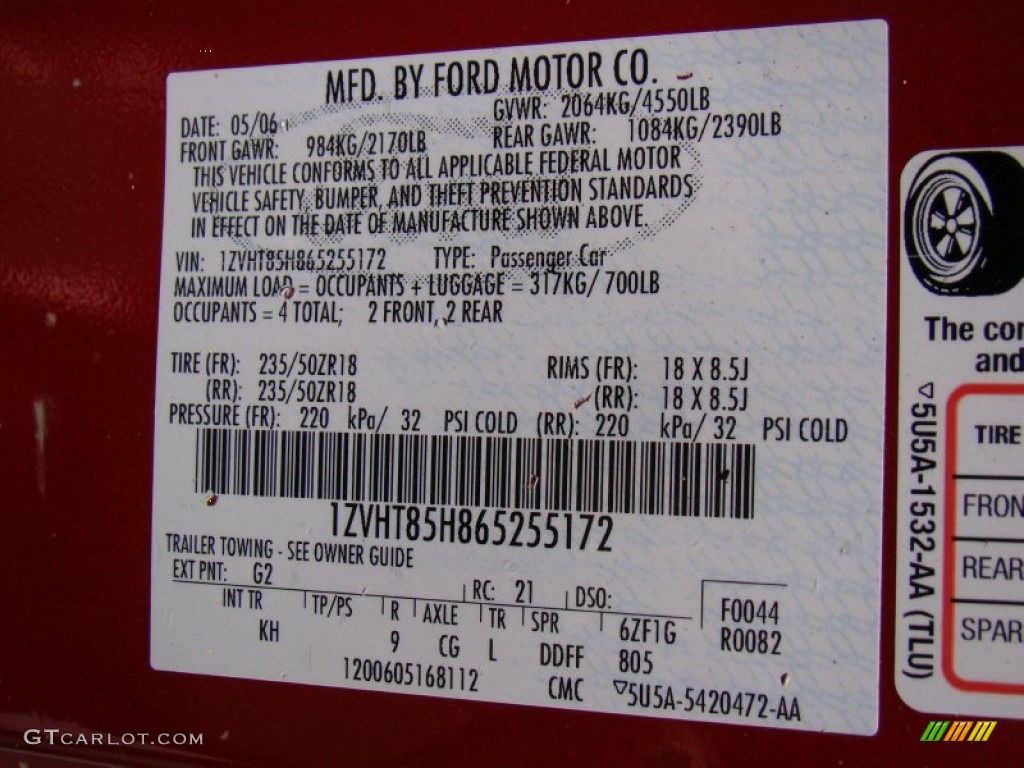2006 Mustang GT Premium Convertible - Redfire Metallic / Light Parchment photo #17