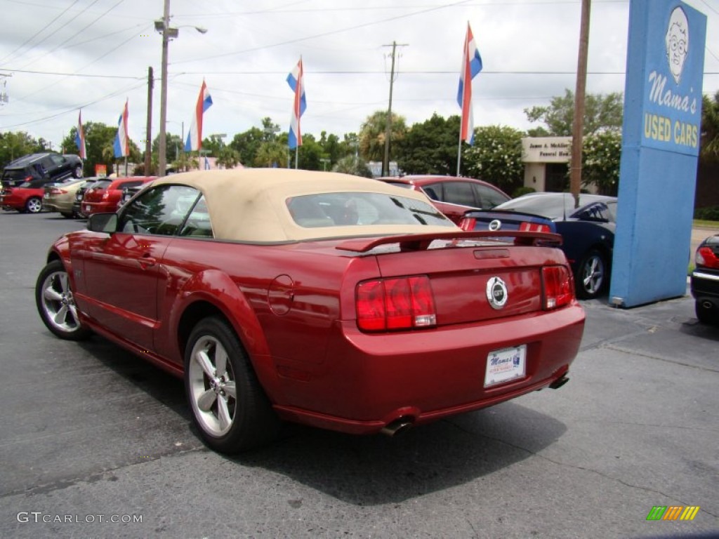 2006 Mustang GT Premium Convertible - Redfire Metallic / Light Parchment photo #22
