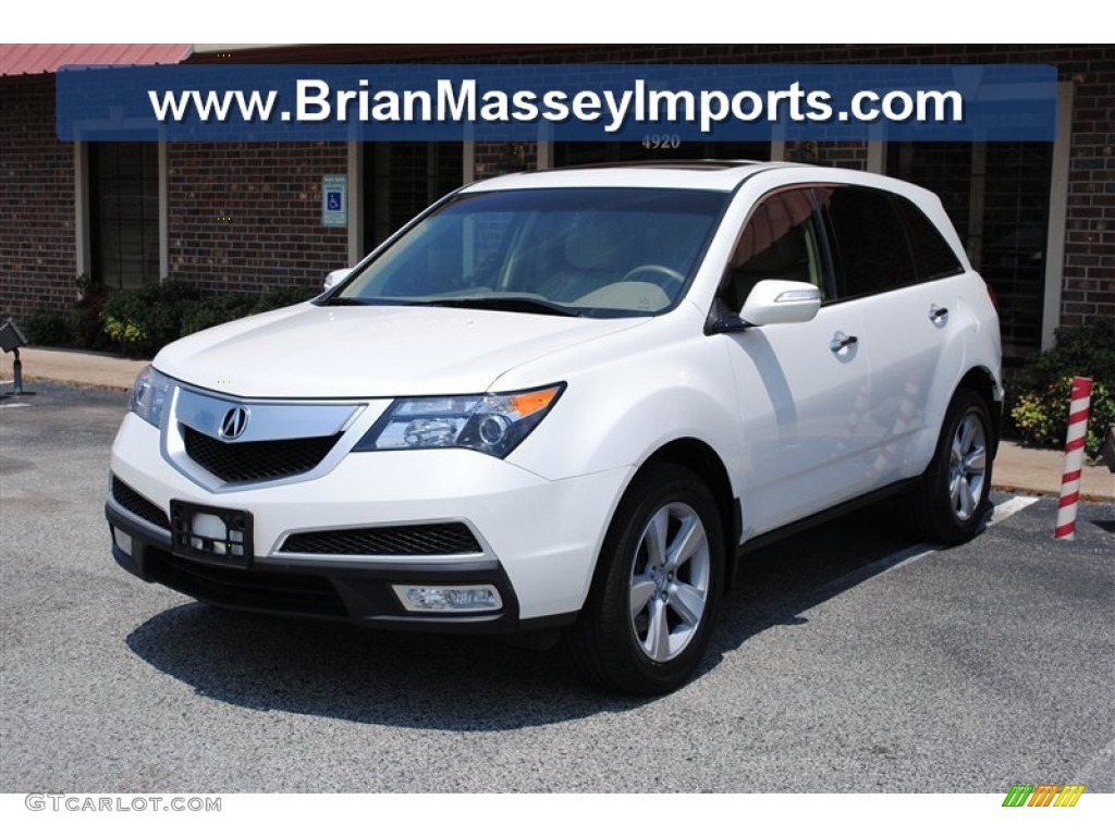 2010 MDX  - Aspen White Pearl / Taupe Gray photo #1