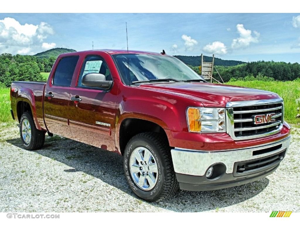 2013 Sierra 1500 SLE Crew Cab 4x4 - Sonoma Red Metallic / Ebony photo #2