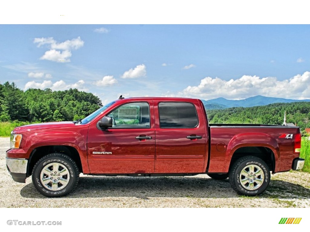 2013 Sierra 1500 SLE Crew Cab 4x4 - Sonoma Red Metallic / Ebony photo #5