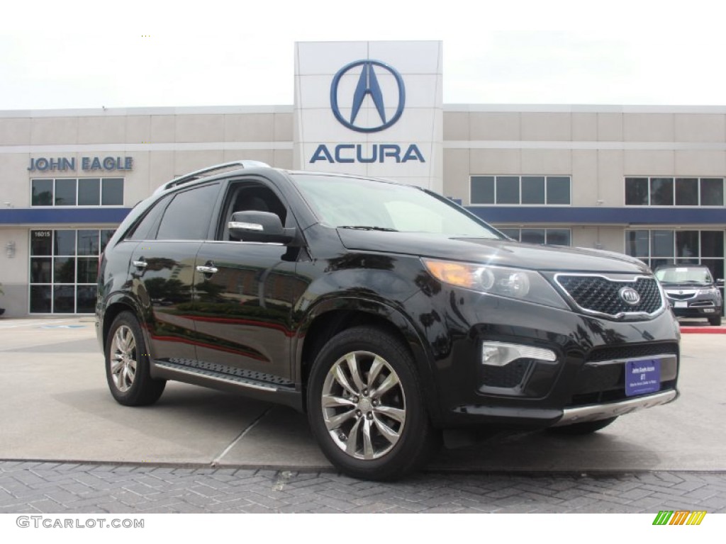 2013 Sorento SX V6 - Ebony Black / Black photo #1