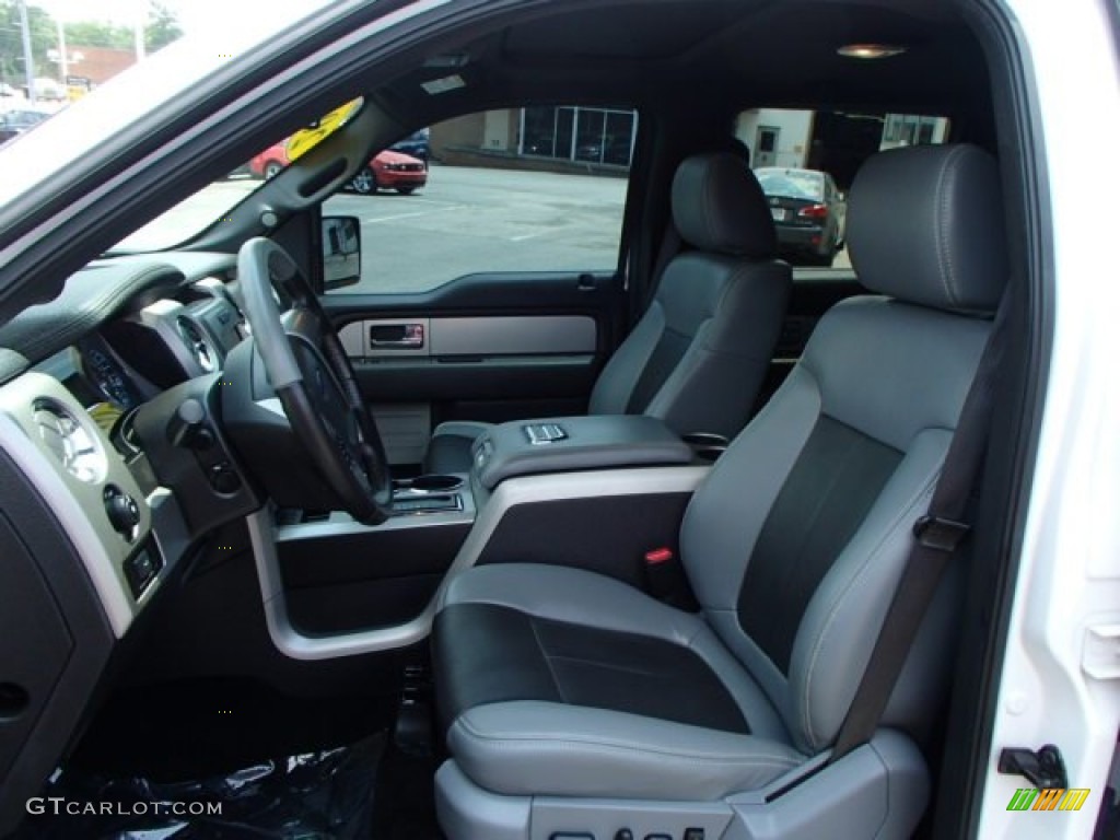 Black/Silver Smoke Interior 2011 Ford F150 Platinum SuperCrew 4x4 Photo #83175790