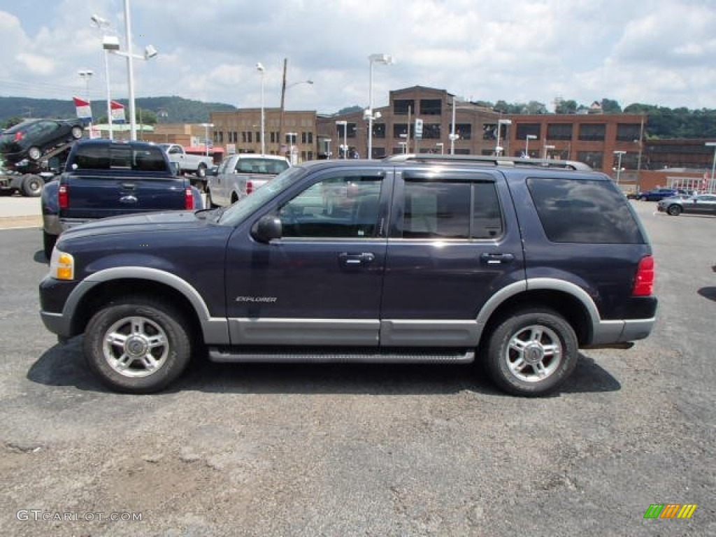 2002 Explorer XLT 4x4 - Deep Wedgewood Blue Metallic / Graphite photo #5