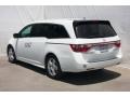 2012 White Diamond Pearl Honda Odyssey Touring Elite  photo #2