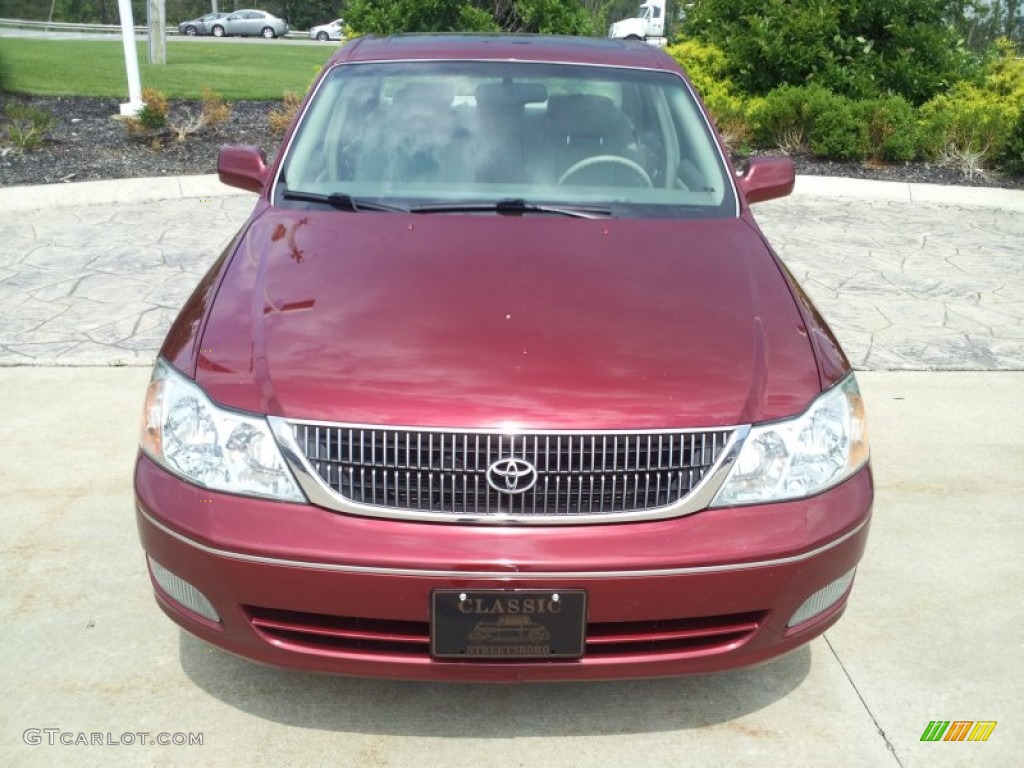 2002 Avalon XLS - Vintage Red Pearl / Taupe photo #12