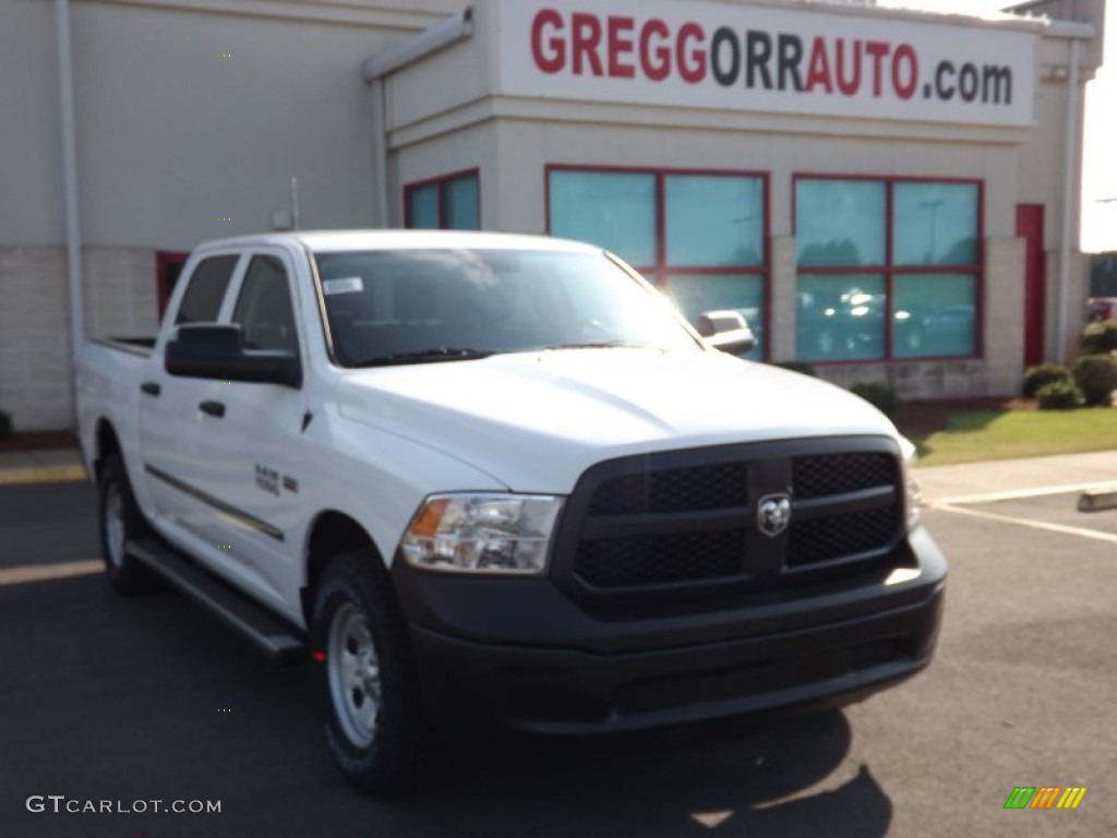 2013 1500 Express Crew Cab 4x4 - Bright White / Black/Diesel Gray photo #1