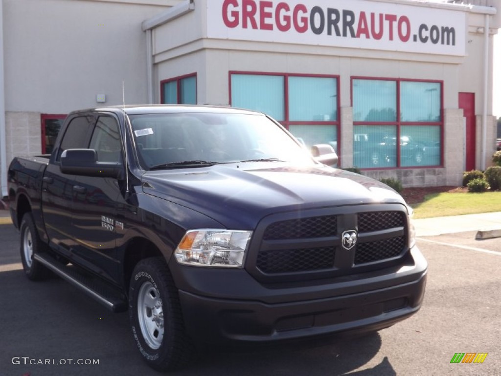 2013 1500 Express Crew Cab 4x4 - True Blue Pearl / Black/Diesel Gray photo #1