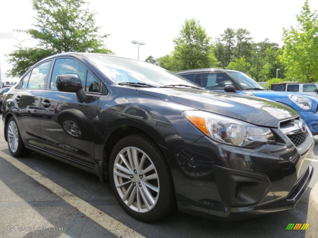 2012 Impreza 2.0i Premium 4 Door - Dark Gray Metallic / Black photo #4