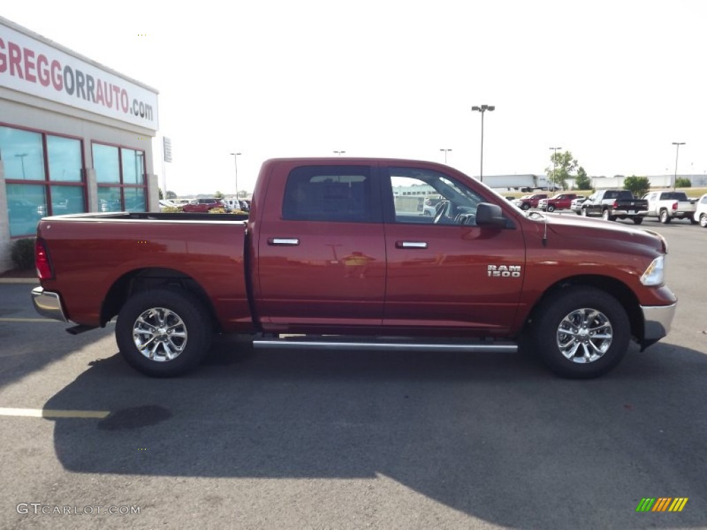 2013 1500 SLT Crew Cab - Copperhead Pearl / Black/Diesel Gray photo #8