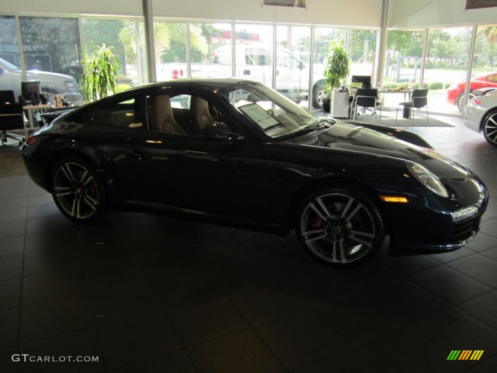 2012 911 Carrera Coupe - Dark Blue Metallic / Sand Beige photo #4