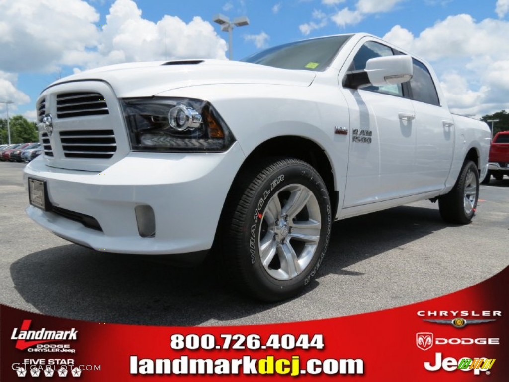 2013 1500 Sport Crew Cab - Bright White / Black photo #1