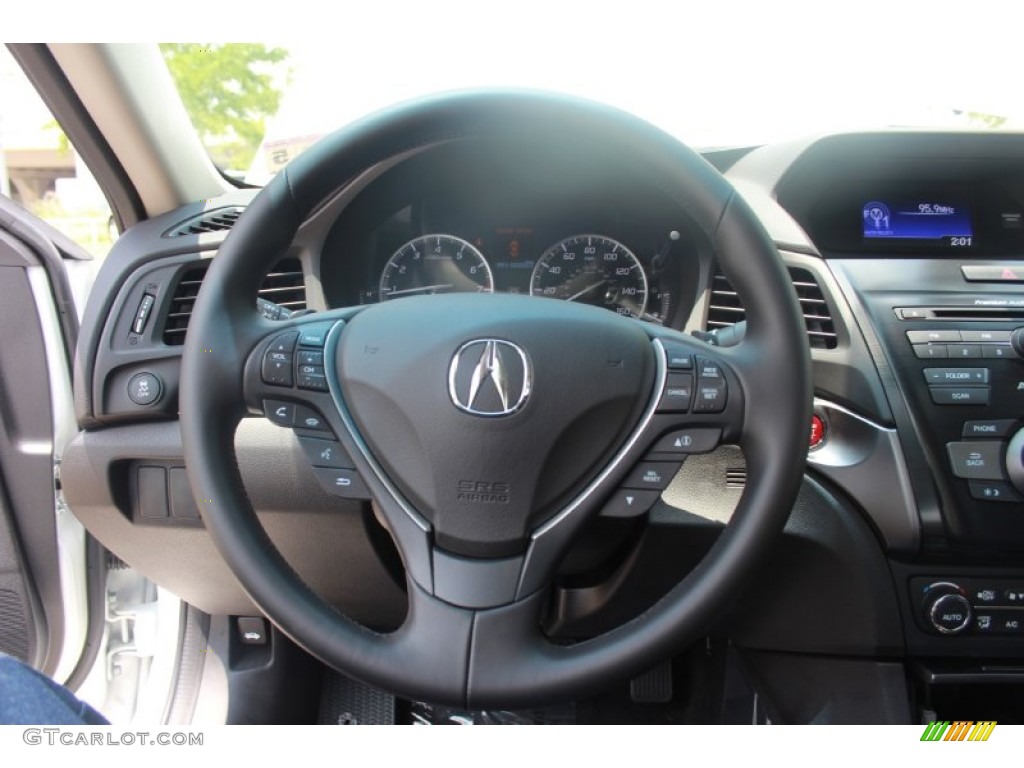 2014 Acura ILX 2.0L Ebony Steering Wheel Photo #83187021