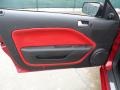 2006 Ford Mustang Red/Dark Charcoal Interior Door Panel Photo