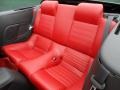 2006 Ford Mustang Red/Dark Charcoal Interior Rear Seat Photo