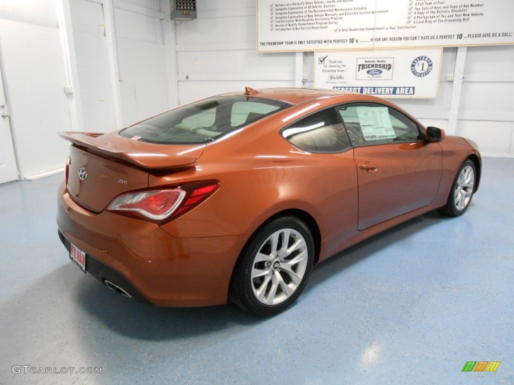 2013 Genesis Coupe 2.0T Premium - Catalunya Copper / Black Cloth photo #6