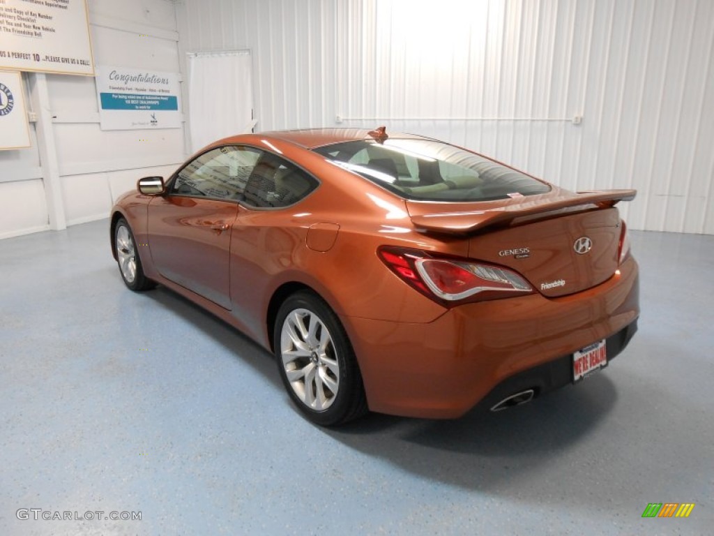 2013 Genesis Coupe 2.0T Premium - Catalunya Copper / Black Cloth photo #8