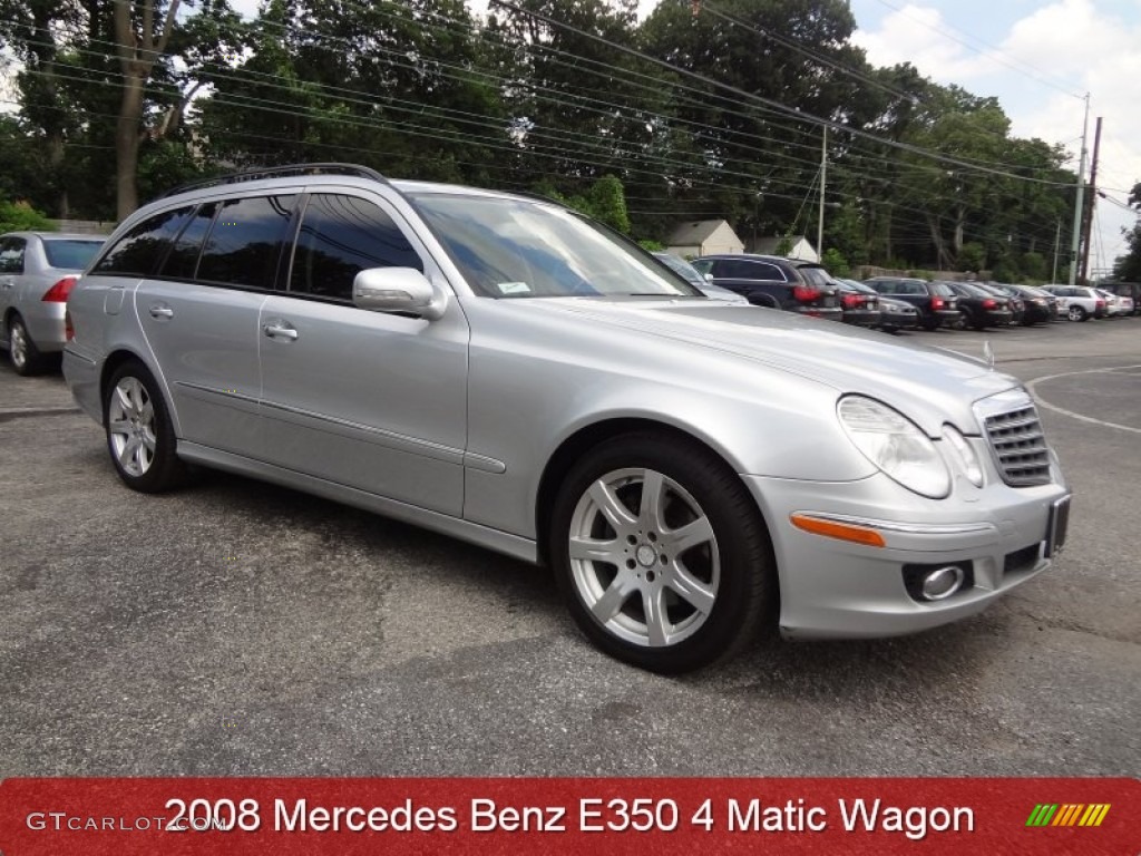 2008 E 350 4Matic Wagon - Iridium Silver Metallic / Black photo #1